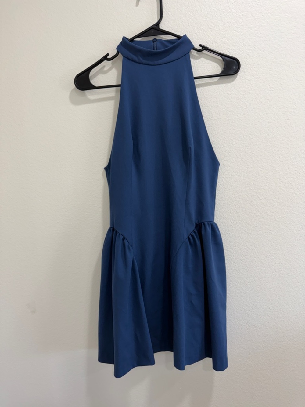 Zara Blue Halter Neck Mini Dress